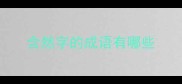 含然字的成语有哪些