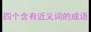 四个含有近义词的成语