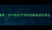 宁字成语推荐20个包含宁字的经典成语及用法附例句