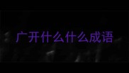 广开什么什么成语