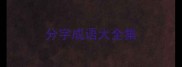 分字成语大全集