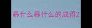暴什么暴什么的成语
